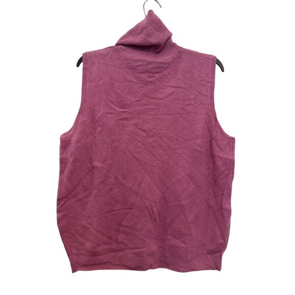 Kirkland Signature Cashmere Turtleneck Sleeveless Sweater Women’s Size L Pink - Picture 2 of 4